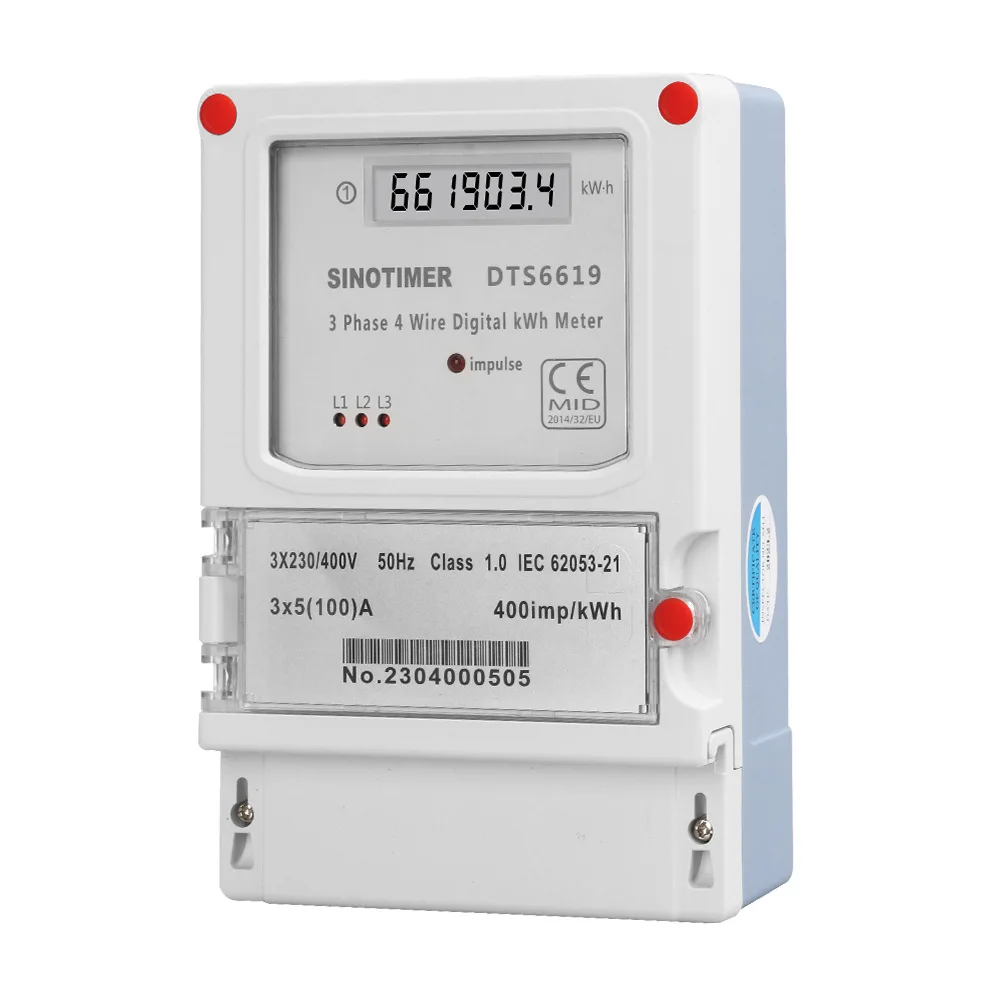 

AC400V 5-100A 50Hz Three Phase 4 Wires LCD Digital Energy Meter kWh Power Consumption Electricity Measurement Wall-mounted