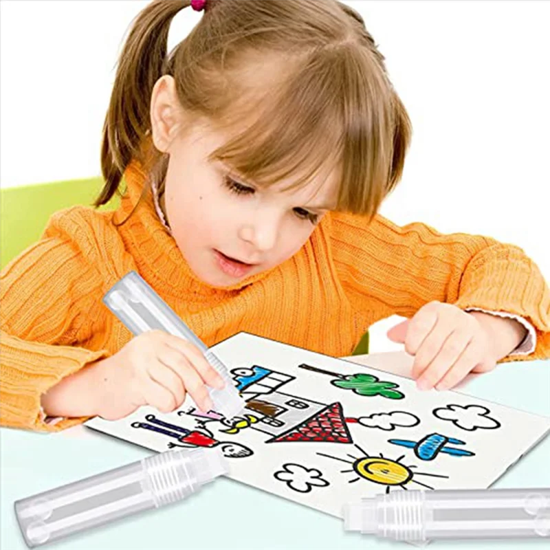 10 Pack Refillable Acrylic Paint Markers 15mm Empty Acrylic Markers Clear White Paint Marker Pens for Rock Painting Wood 3