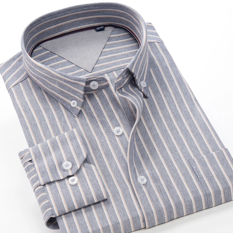 

6XL 7XL 8XL 9XL 10XL Men's Classic Plaid Shirt 2020 Autumn Youth Brand Clothing Business Casual Loose Long Sleeve Shirt blue