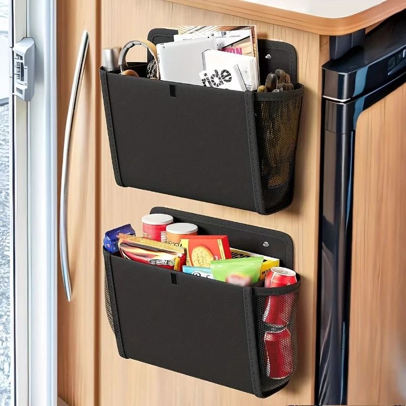 Wall-Mounted RV Storage Bag,Fabric Multi-Compartment Organizer with ...