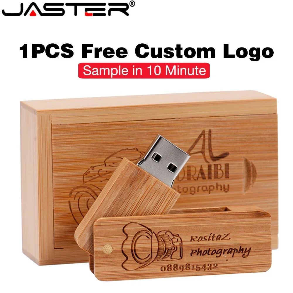 무료 맞춤 로고 USB 플래시 드라이브 메모리 스틱 사진 선물 펜 드라이브 저장 장치 128GB 64GB 32GB 16GB 나무 상자 펜드라이브