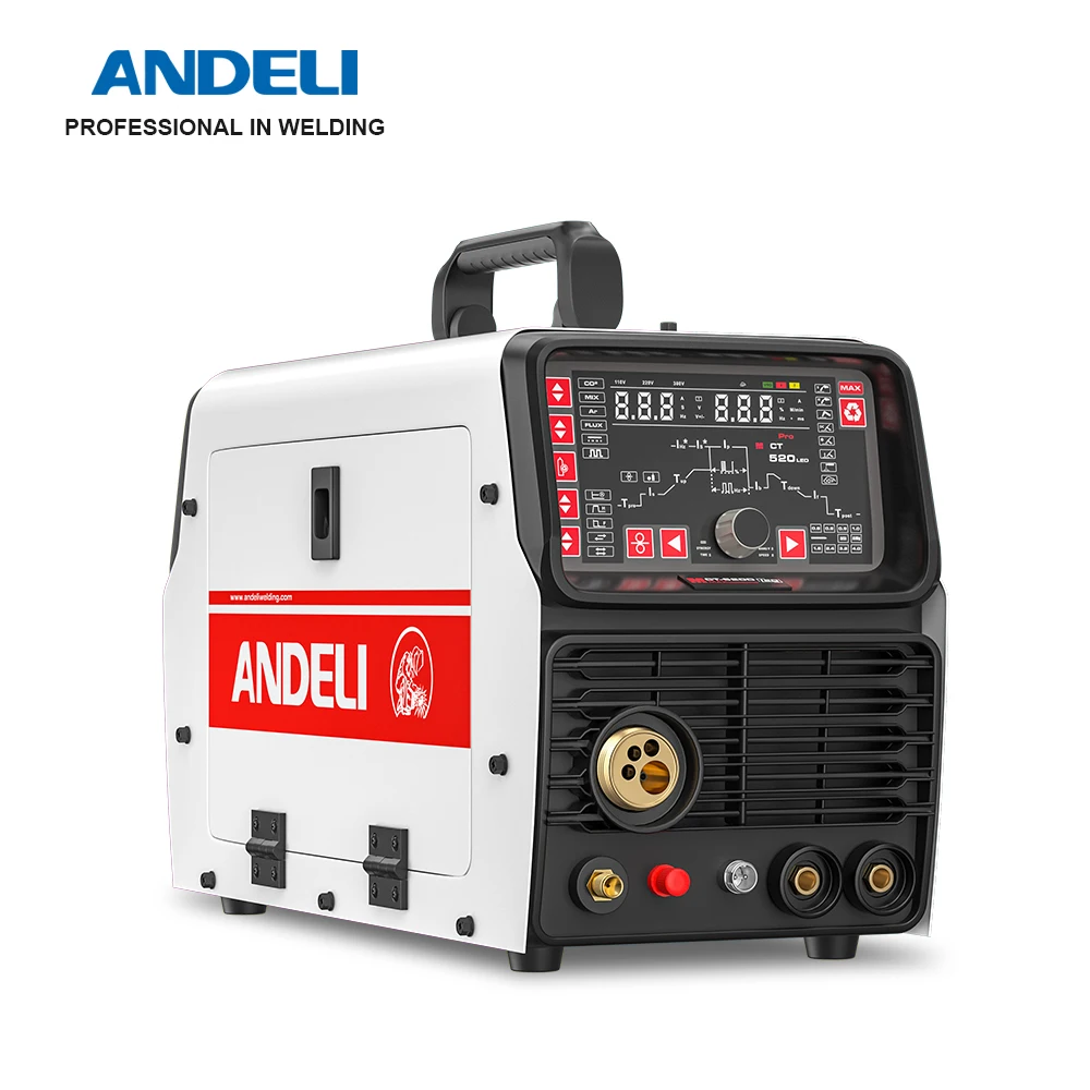 ANDELI MIG Welders MIG TIG MMA CUT COLD Flux Welding 6 in 1 Multiprocess Welder Aluminum Welding Gas/Gasless 110/220V 3