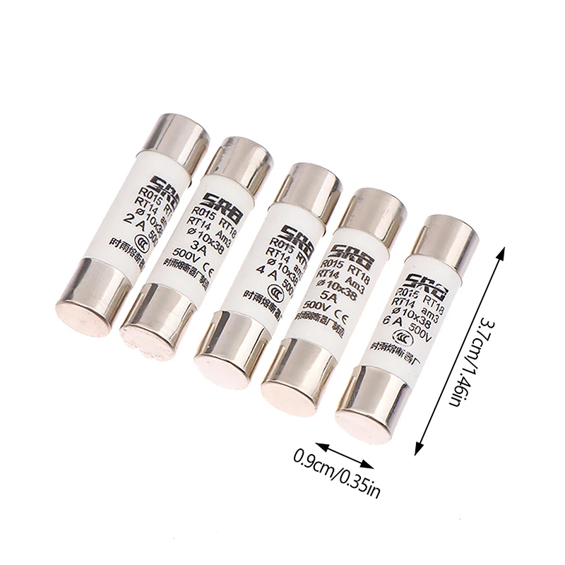 Description Picture 2 of item10PCS 500V 10*37MM 2A-25A DC PV Solar Ceramic Fuse Metal Alloys For Solar Power System Protection Ceramic Fuse Tube Replace New