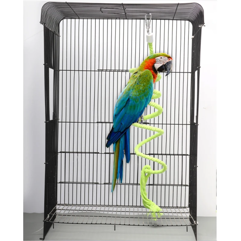 Parrot Bird Toy Rope Hanging Budgie Chew Toy Bird Cage Cockatiel