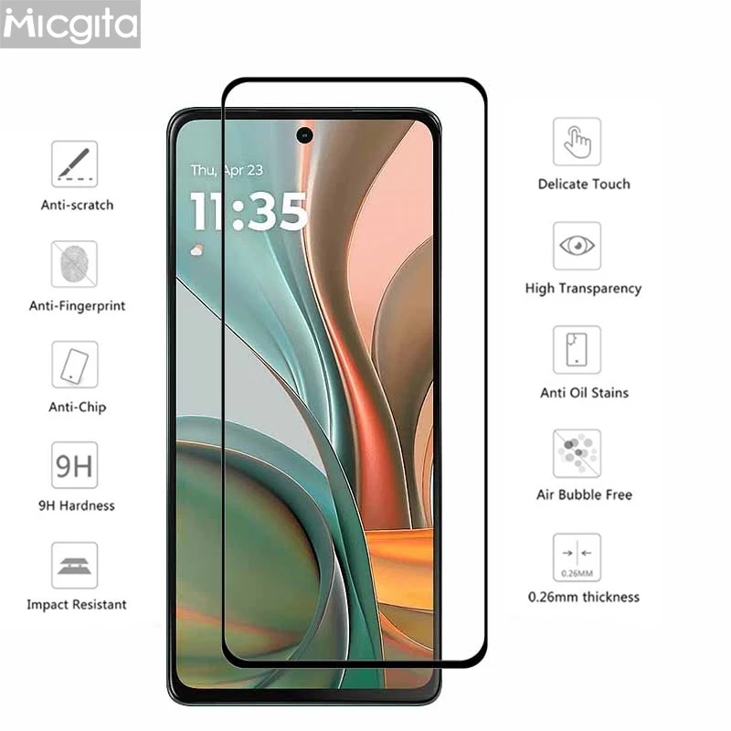 Enhanced Screen Protector for Motorola - Anti-Scratch Tempered Glass with Soft Fiber Lens Film