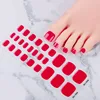 26 Tips Toe Nail Wraps Pure Color Full Cover Semi Cured Nails Sticker Nail Art Gel Polish Manicure DIY Foot Nails Deco Women 2