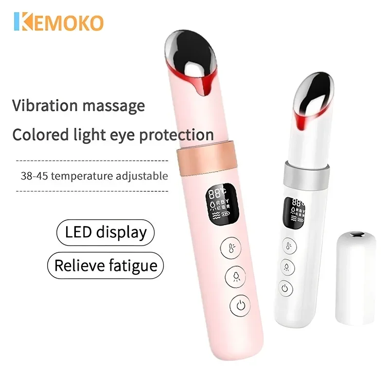 Eye Massager EMS Electric Eye Massager Eye Skin Lift Anti Age Wrinkle Skin Care Tool Vibration 45℃ Hot Massage Relax Eyes Photo Therapy