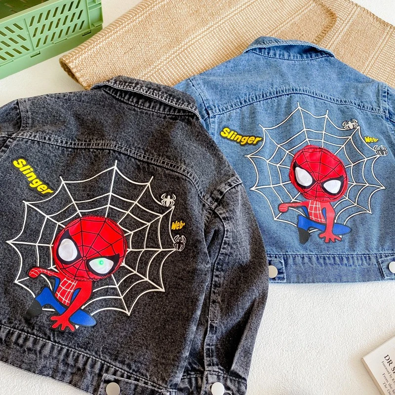 Chaqueta vaquera con dibujos animados niños, abrigo de Mickey Mouse, Spider man, Tops de moda para niños abrigos primavera| | - AliExpress