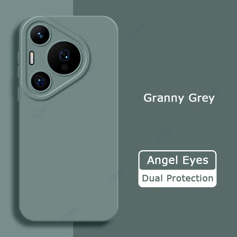 Luxury Angel Eyes Square Liquid Silicone Case Cover - 360° Soft Protective Mobile Phone Bag