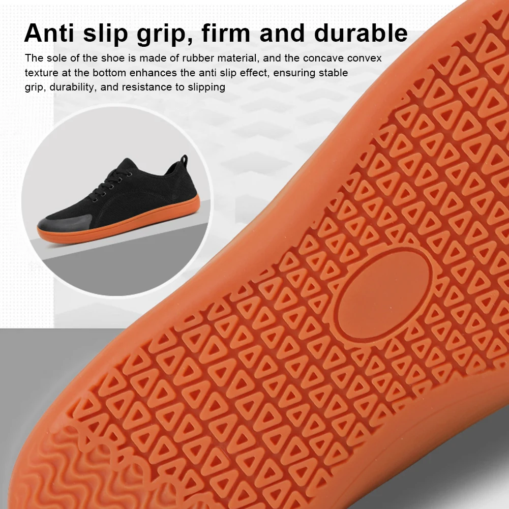Wide Toe Shoes for Men Women Barefoot Unisex Plus Size Casual Sneakers Breathable Minimalist Shoes Zero Drop Sole Walking Flats 5