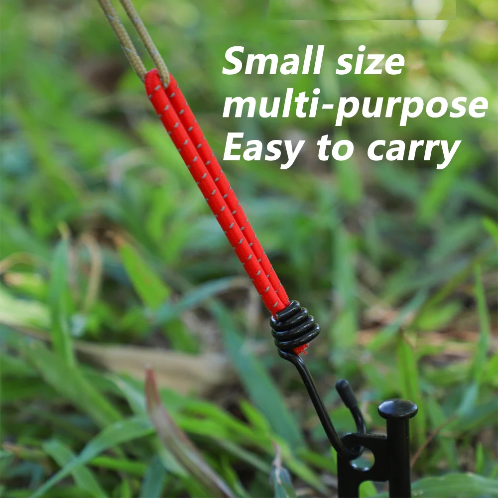 Tent Wind Rope Hook 5/10pcs Strong Elastic Rope Hook Outdoor Tent Elastic Rope Hook Multifunction Anti-wind Fixed Tent High