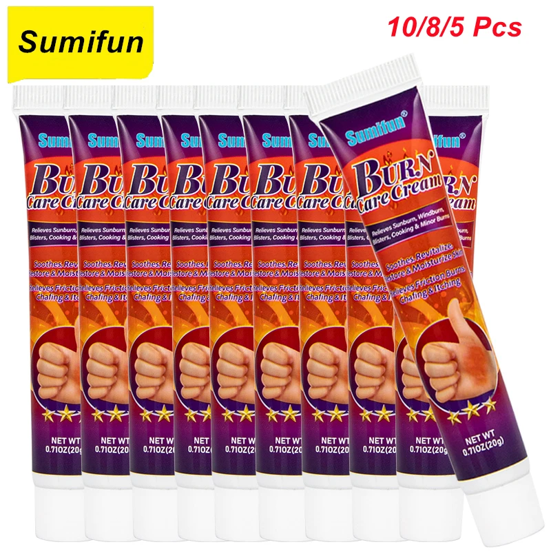 

10/8/5 Pcs Herbs Burn Cream Scald Treament Skin Repair Anti Infection Wound Plaster Pain Relief Ointment Burn Cream