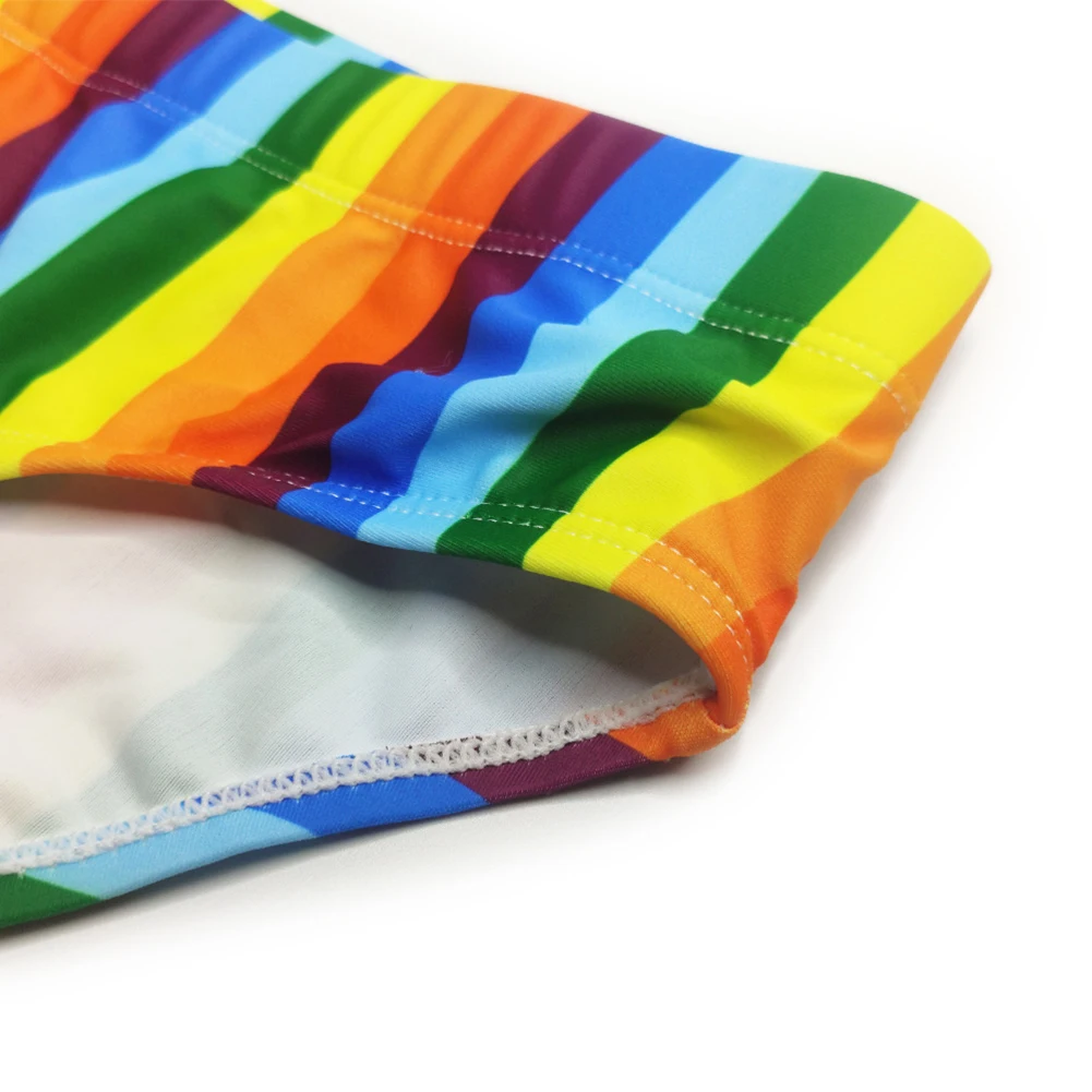Sexy Mens Calzoncillos Hombre Swimwear Briefs Swimsuit Striped Soft Shorts U Convex Underwear Men's Bulge Bikini Lingerie