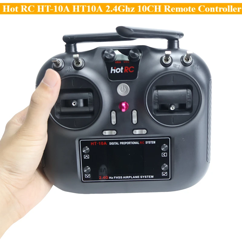 Vue de face du récepteur RC F10A 2.4GHz pour voiture bateau, mode1/2/3, boîtier noir