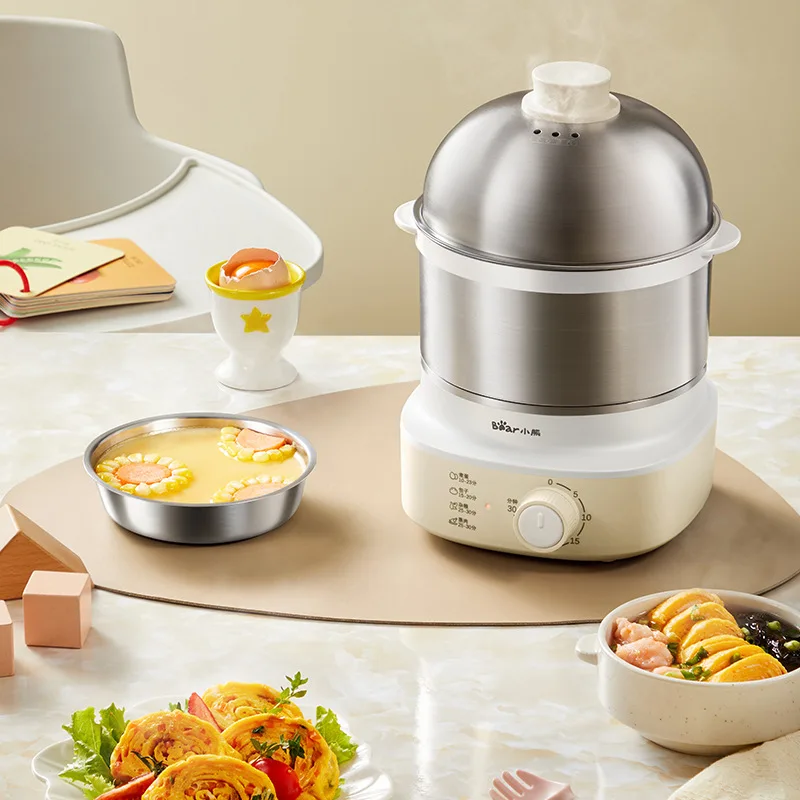 360W Electric Egg Boiler Breakfast Machine Multicooker Steamer Automatic Egg Cookers Home Egg Custard Steaming Cooker with Timer 2