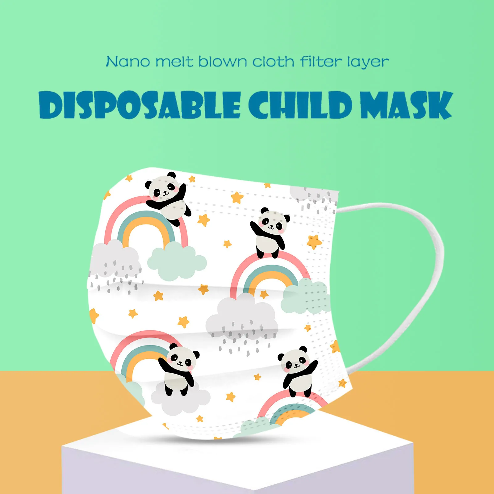 Kids Children'S Mask Disposable Face Mask Industrial 3ply Ear Loop 50pcs Mask Disposable Mouths Covers Cubre Bocas Desechables 4