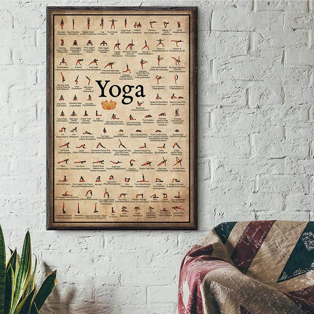 Buy Yogasanas White Poster for Yoga Studios - A3 Framed Poster Online -  Indic Inspirations – indic inspirations