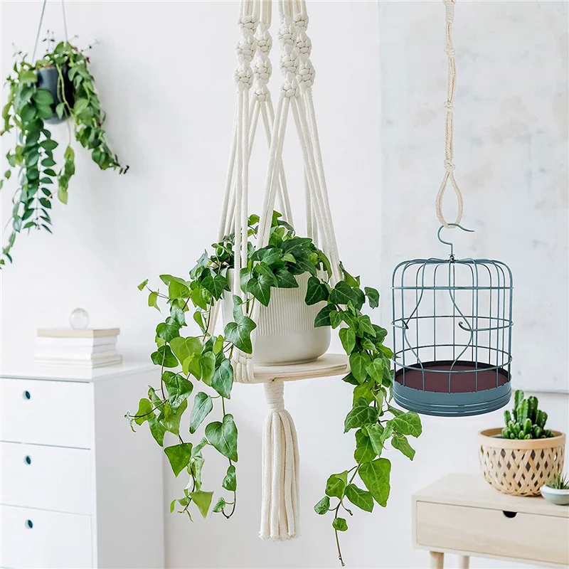 4 Pieces Macrame Plant Hanger Extender Rope Hanging Basket Extender Hanging Pot Holders