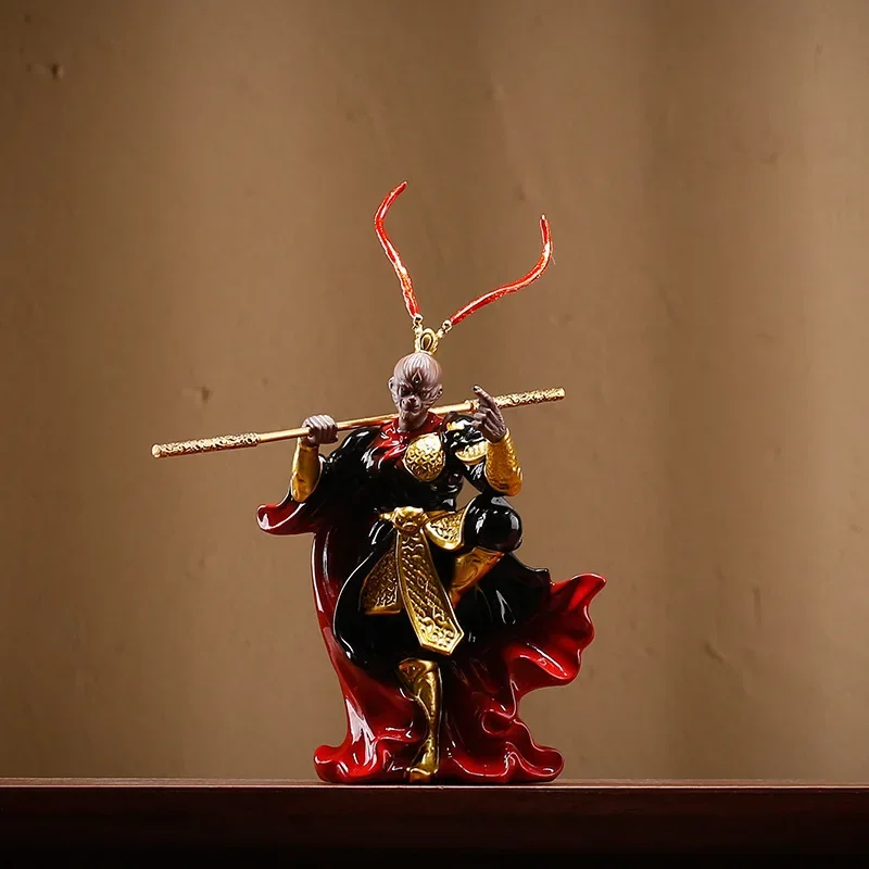 Handmade Ceramics The Great Sage of Heaven Monkey King Fighting Buddha Handicraft Decoration Office Desktop Decoration