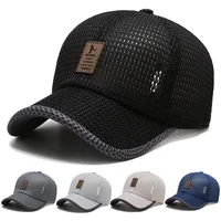 Summer Unisex Men fishing Baseball Caps Women Breathable Mesh Snapback Hats Black Casual sport Hats Cap running cap running hat 1