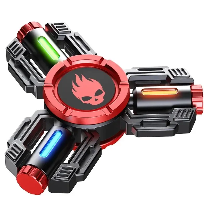 Girador de mão de metal luminoso para mesa, brinquedo criativo antiestresse para alívio do TDAH, ideal para homens, adultos e crianças._voghion.com