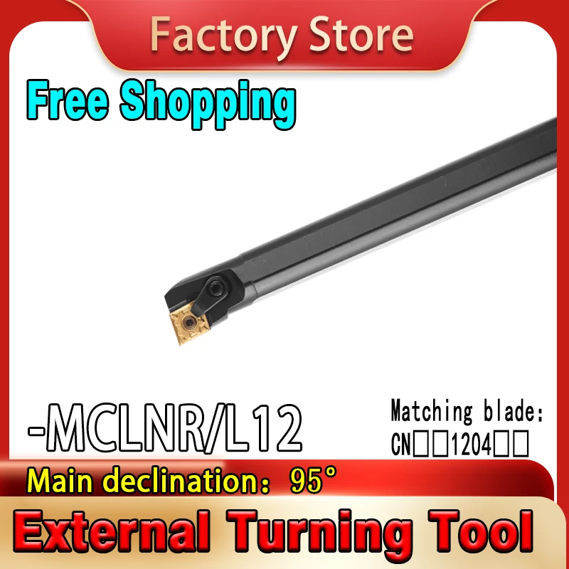 

1PC Internal turning tool of MCLNR/MCLNL12 With CT 1204 inserts