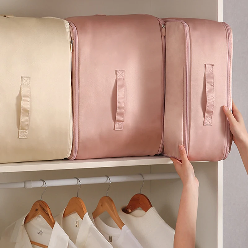 Space Saving Clothes Storage Bags Compression Packing Cubes Duvet Clothes Organizer Folded Cabinet Organizer Storage Pouch
