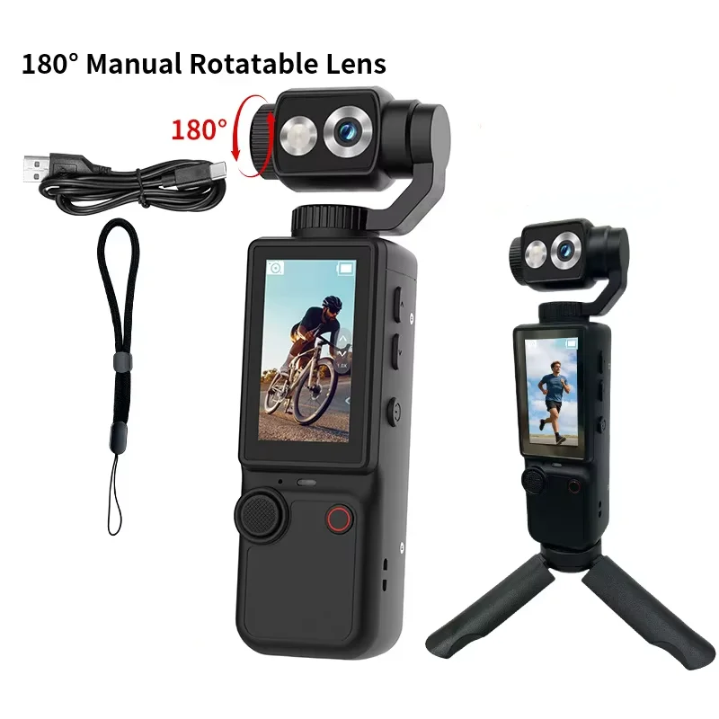 Caméra Action 360° 4K Noir/Orange/Blanc 32GB ou sans Carte