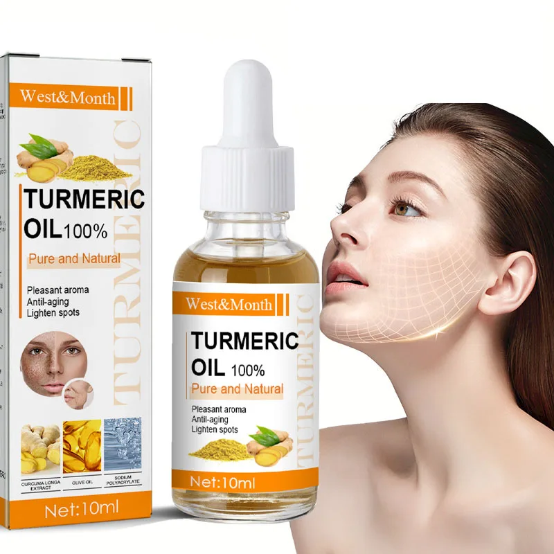 Turmeric Remove Dark Spots Essential Oil Anti wrinkle Serum 100% Pure Therapeutic Grade Face Whitening Moisturizing Skin Care 4