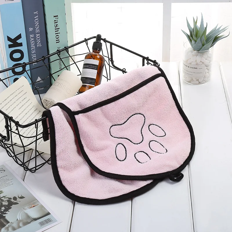 Bath Supplies Pet Bath Towel Quick-Drying Absorbent Microfiber Big Dog Puppy Cat Bathrobe CWMJ05 6