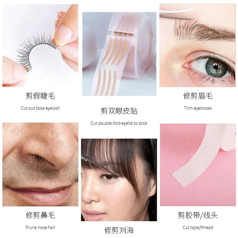 Stainless Steel Manicure Dead Skin Scissors Sharp Tip Eyebrow Scissor Manicure Nail Cuticle Remover Facial Nose Hair Trimmer 3