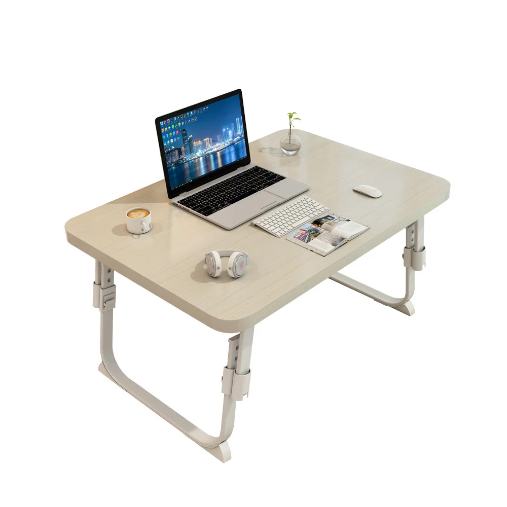 Modern Folding Study Desk Laptop Table With Livable Cupholder Card Slot For Bedroom Student Learning Sitting On The Floor