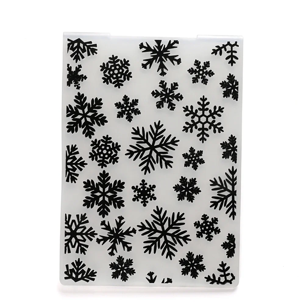 Plastic embossing folder embossing folder Plastic Embossing Folders 14.4x10.5x0.2cm DIY Embossing Templates Art Crafts Album Decoration Snowflake Pattern for Scrapbooking