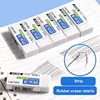 Deli 6pcs Eraser Set Pencil Rubber Soft for Kids Writing Art Drawing Sketches Exam White Erasers Correction Stationery 2
