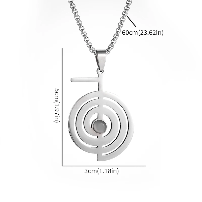 Roestvrijstalen Cho Ku Rei Opaal Ketting Reiki Bescherming Helende Chokurei Ketting Heilige Geometrie Bescherming Amulet Sieraden