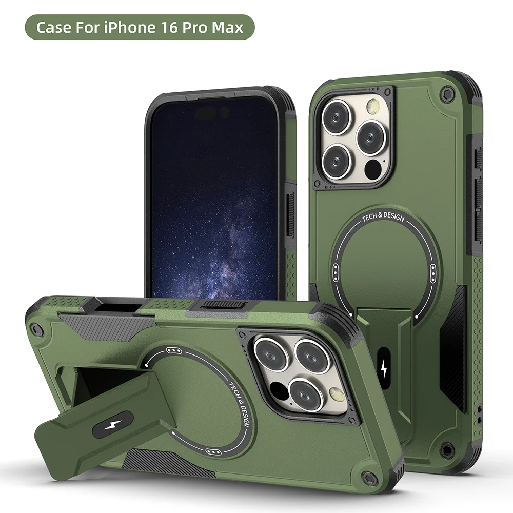 Ultimate Magnetic Armor Protective Phone Case with Invisible Stand