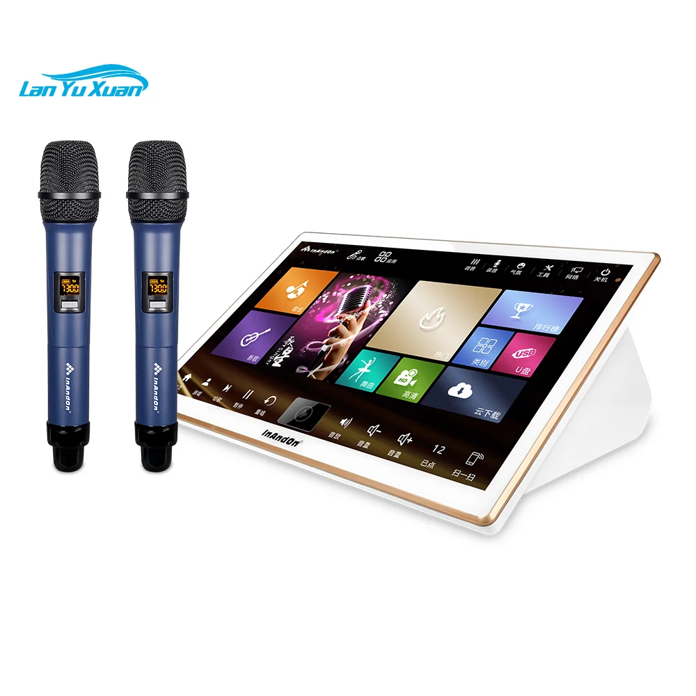 Macchina Per Cantare Karaoke Portatile 4 In 1 Juke Box Sistema Karaoke Professionale Microfono Wireless 2Tb Ktv Mini Karaoke Player