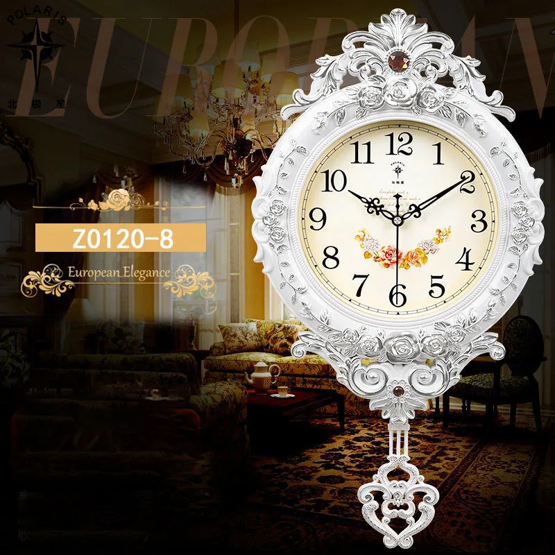 Floral Mute Large Wall Clock Color:Z0121-8
