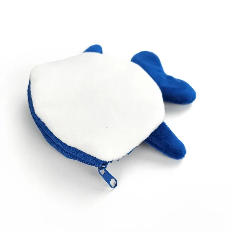 Kids Plush Small Whales Coin Purse Cute Zipper Women's Coin Wallet Shark Shape Girls Earphone Money Storage Bag Key Bag Purse