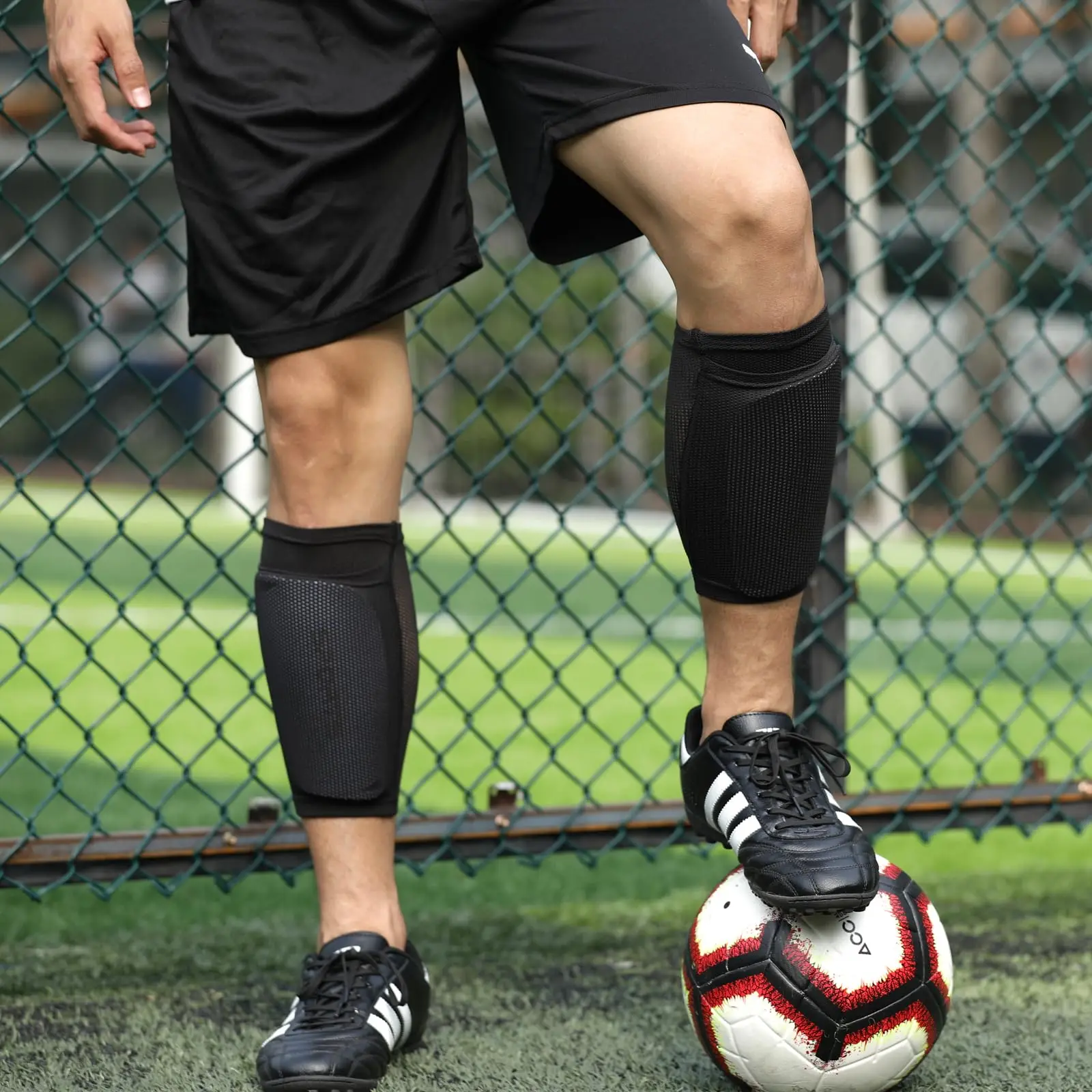 Loogdeel Soccer Shin Guards for Kid Youth Teen Adult Shin Guards Sleeves Cushion Protection