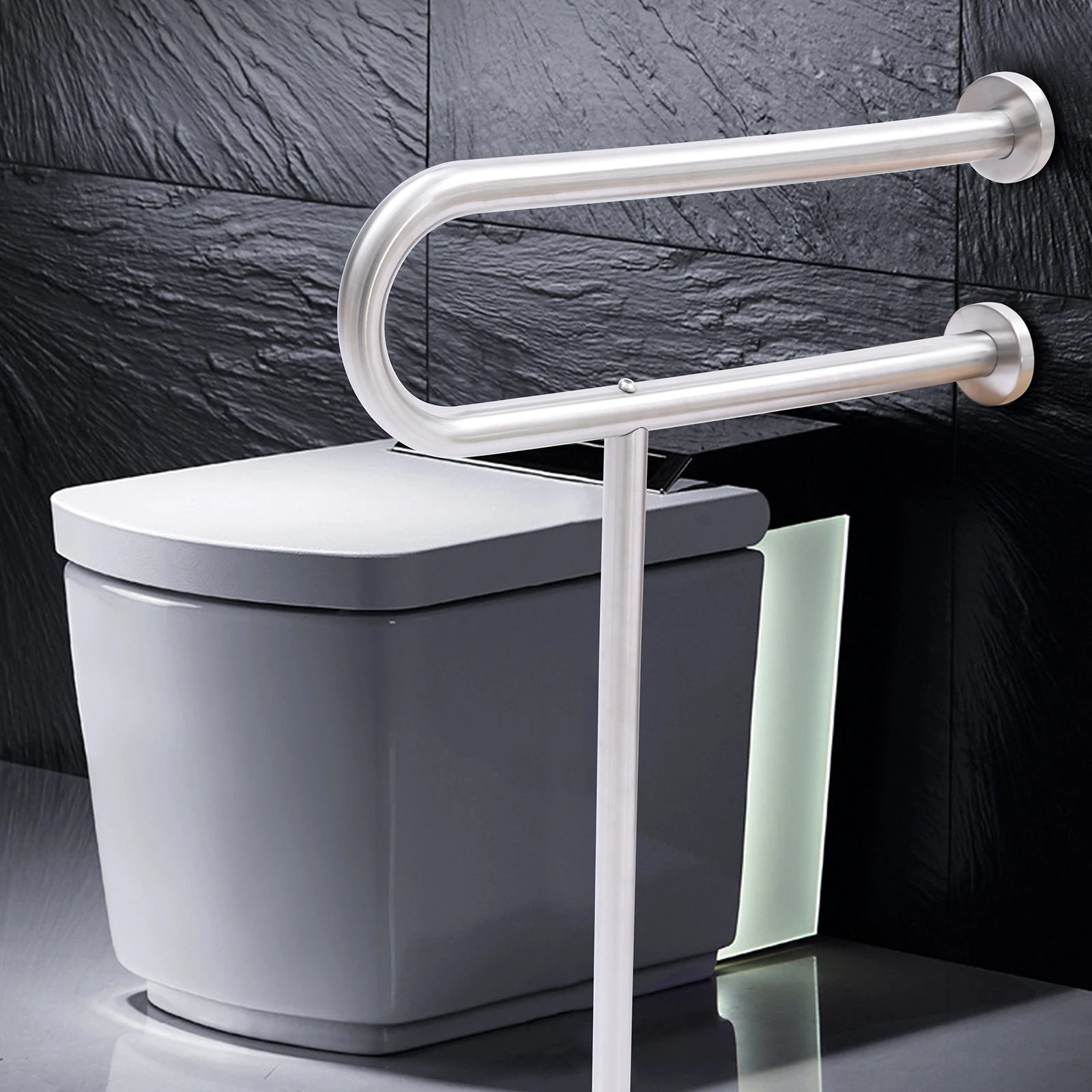 

Stainless Steel Handicap Rails, Grab Bars, Bathroom and Toilet Support for Elderly and Disabled, Hand Shower, Safety Handrail