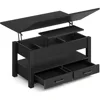 Coffee Table Farmhouse Lift Top Table with Drawers Rectangular Table 1