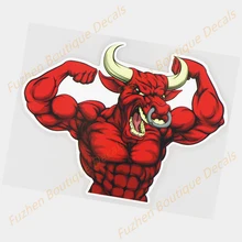 

Fuzhen Boutique Decals Exterior Accessories Strong Cow Personality Cartoon Vinyl Decals Creative Body Decoration Car Stickers