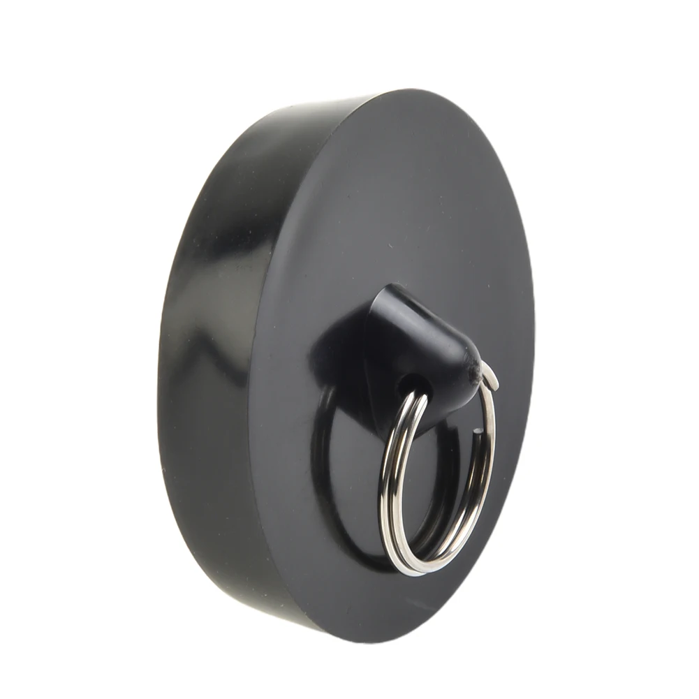 

Rubber Sink Plug Rubber Stopper Home Kitchen 42-45mm Black Stain-Proof With Hanging Ring High-Quality Materials