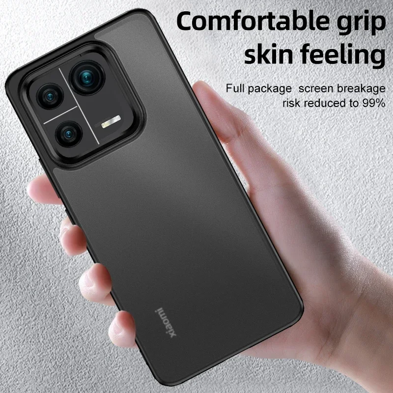 Crystal Clear Shockproof Camera Protection Case - Transparent Matte Back Cover