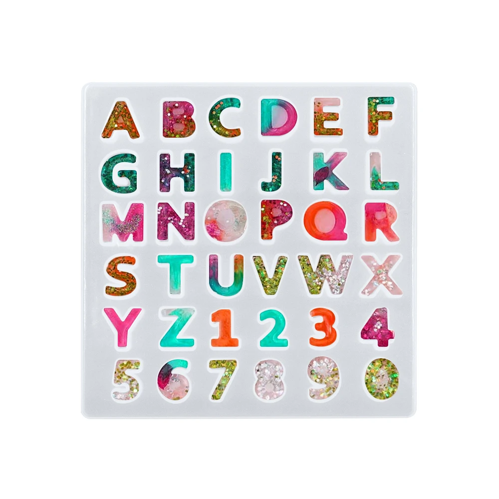 Letter A To Z Mold Alphabet & Number Silicone Molds Epoxy Resin Molds for DIY Jewelry Making Findings Supplies Accessories silicone mold