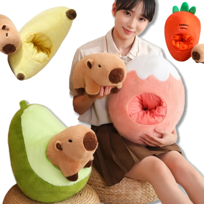 35/45cm Creative Fruit Capybara Plush Doll Pillow Capybara