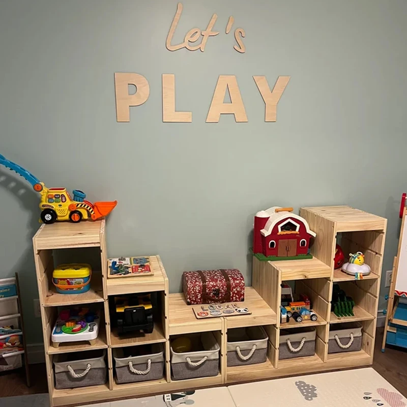 

Wood Art For Nursery Lets Play Sign Playroom Sign Playroom Wall Art, Playroom Wall Decor Sign Wood Words Sign