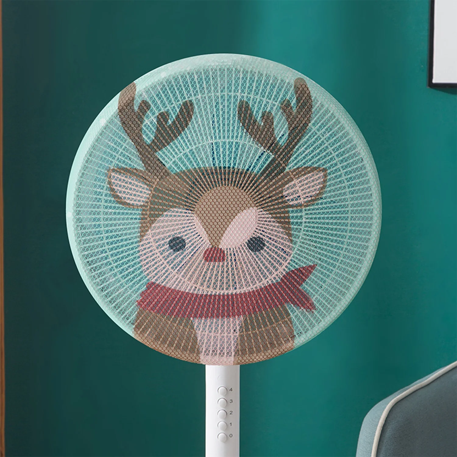 Round Cartoon Fan Protection Cover Dustproof Round Fan Cover Electric Dust for Floor Kid Finger Safety Protection Net