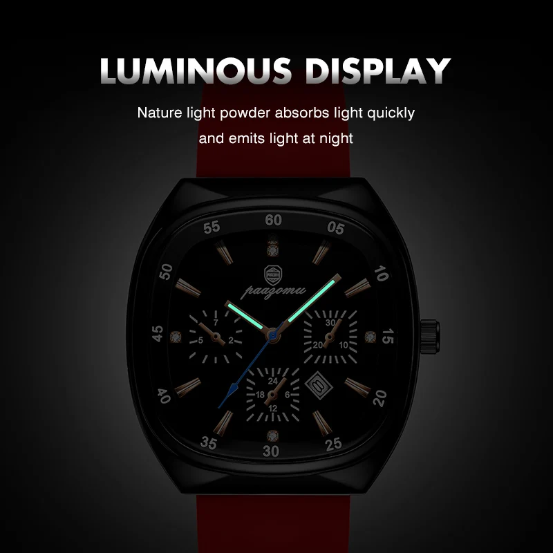 Luxury Silicone Strap Quartz Wrist Watch with Large Dial - Unisex Fashion Timepiece